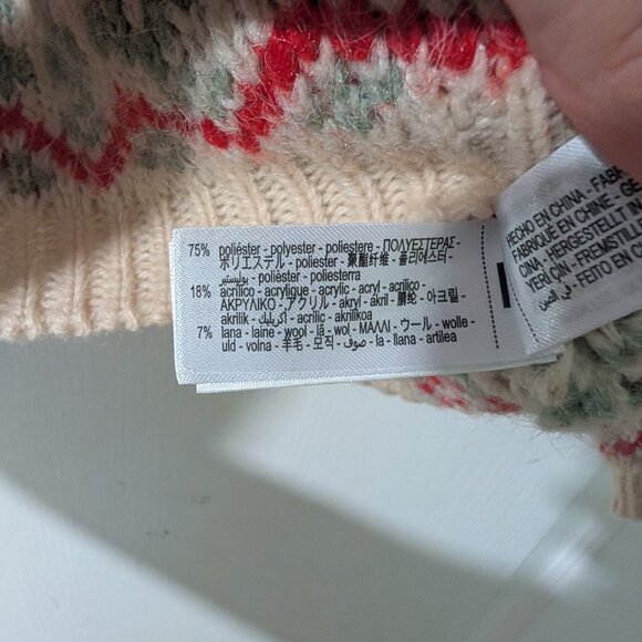 Zara | Jacquard Sweater with Cable knit Accents - Picture 7 of 8